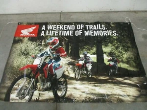 Honda "A Weekend of Trails, A Lifetime of Memories" Vinyl Sign Very Nice SW44A - Picture 1 of 8