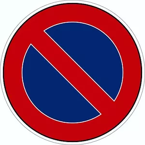 Türschild Halteverbot selbstklebend Ø 95 mm Aufkleber Sticker Auto Tattoo Heim - Bild 1 von 1
