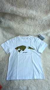 Palm Angels T-Shirt SS- Crocodile White Green- Size 10 - NWT - Picture 1 of 9