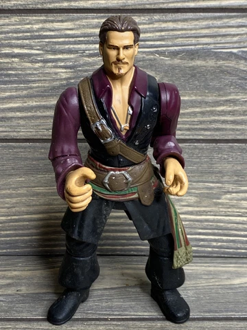 Vintage Zizzle Disney Will Turner Pirates of the Caribbean 7” Plastic Figure Cover