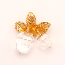 Strawberry Brooch Pin Swarovski Gold Tone Crystal Memories Accessories With Box