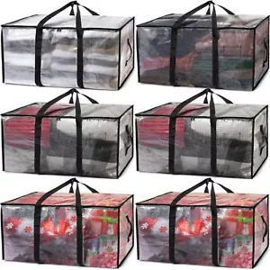 Heavy Duty Moving Bags Or Storage Bags “ Clear Storage Bins With Lids Large Movi - Picture 1 of 6