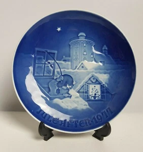 PIATTO BING & GRONDAHL Jule after 1977 Royal Copenhagen Ceramica da parete raro - Foto 1 di 3