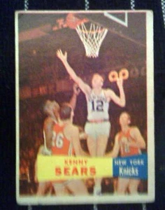 1957 Topps Basketball #7 Kenny Sears Knicks 57T-7B - Picture 1 of 2