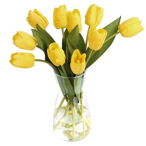 Artificial Flowers with Vase Faux Silk Tulip Flower Artificial Flowers Bouque... - Picture 1 of 9