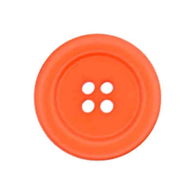 ORANGE 4 HOLE RIM CLOWN BUTTONS Diameter 25.5mm - Image 1 of 2