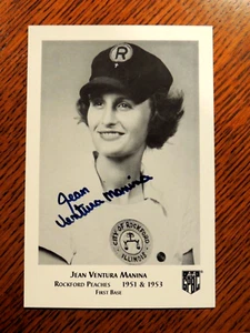 JEAN VENTURA MANINA SIGNED 5X7  AAGPBL  ROCKFORD PEACHES  RARE - Picture 1 of 1