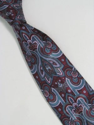 Corbata STEFANO RICCI 100 % seda para hombre ITALIA lujo floral rojo azul Foto 1 de 4