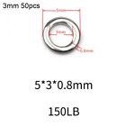Reliable Fishing Solid Rings Set of 50pcs Heavy Duty Seamless Splitring Swivels