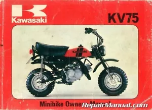 1980 Kawasaki KV75-A9 Minibike Motorcycle Owners Manual - Foto 1 di 1