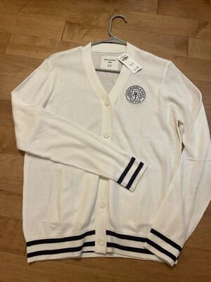 Nuevo con etiquetas Suéter Cárdigan Blanco Abercrombie Niños Niños Talla 13/14 Foto 1 de 4