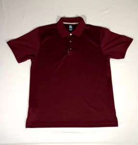 PGA Tour Polo Shirt Adult Large Maroon Short Sleeve Mens - Picture 1 of 11