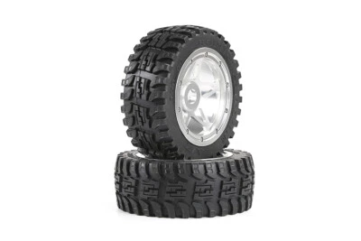 Alloy Wheel Rim + Tire Tyre set for HPI KM Rovan Baja 5B 5T 5SC 1/5 RC CAR - Image 1 of 3