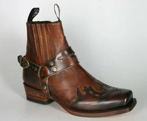 7811 Sendra Biker Britnes Flo. Botines Marron Evolution marrones botas de motociclista - Imagen 1 de 4