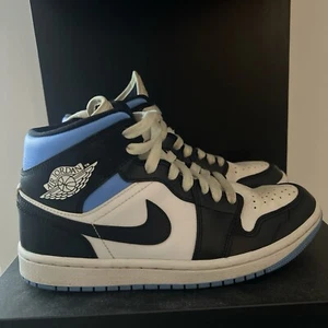 Jordan 1 Mid University Blue Black White W UK 4.5 - Picture 1 of 5