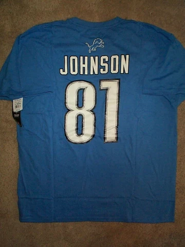($38) Detroit Lions CALVIN JOHNSON nfl Jersey Shirt Adult MENS/MEN'S (m-medium) Cover