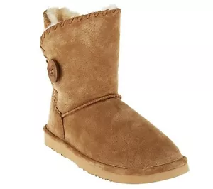 Lamo Suede Leather Faux Fur Lined Water Resistant Snowmass Winter Ankle Boots CH - Picture 1 of 7