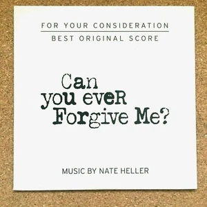 CAN you ever Forgive Me? Movie FYC CD Best Original Score NATE HELLER Promo NEW - Imagen 1 de 2