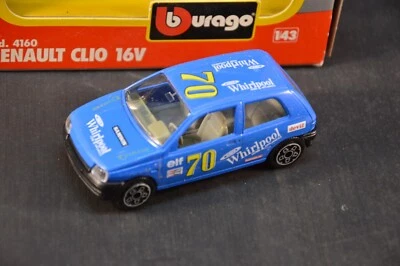 RENAULT CLIO 16V SCALA 1/43 DIE CAST BBURAGO COD. 4160 MODELLINO VINTAGE - Immagine 1 di 4