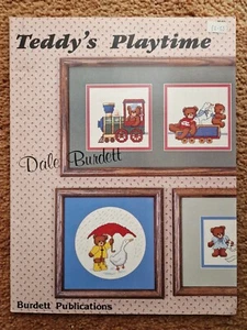 Teddy's Playtime Baby Children Toys Cross Stitch Booklet 24 Pages - Burdett - Picture 1 of 4