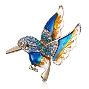 Colorful Zircon Hummingbird Animal Brooch Fashion Colored Bird Brooch Pin for... - Picture 1 of 6