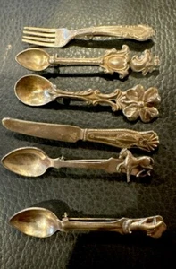 Vintage sterling 925 Sterling Silver set of 6 mix Brooch Pin beautiful!!! - Picture 1 of 6