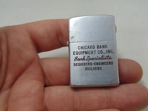 Rare Vintage zippo Lighter chicaco bank PAT 2517191  (1953-1954) - Picture 1 of 14