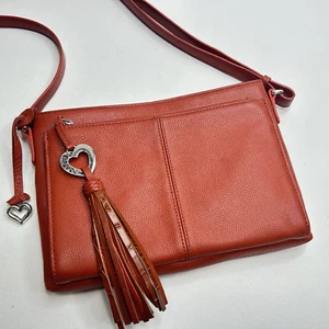 BOLSO ORGANIZADOR URBANO DE LUJO GRANDE BRIGHTON BARBADOS CITY Bolso de mano de cuero naranja - Imagen 1 de 12