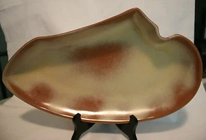 Frankoma Lazy Bones Desert Gold 4P 15" Free Form Large Serving Platter Dish - Picture 1 of 4