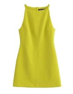Zara Collection kurzes Kleid Limette Größe S - Bild 1 von 8