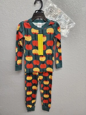 Органическая пижама Hanna Andersson размер 4 100 см конфеты яблоко осень Хэллоуин длинный Джон - Изображение 1 из 4