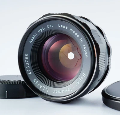 EX+5 Asahi PENTAX Super Takumar 55mm F/1.8 MF Standard Lens w/ Filter From JAPAN - Image 1 of 4