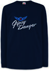 Vintage Gipsy Danger Logo Dziecięcy T-shirt z długim rękawem Pacific Kaiju Rim Zabawny symbol
