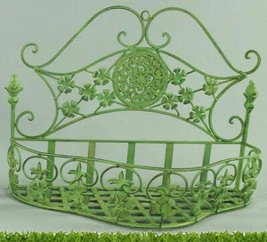 Cestino Parete Di Ferro Battuto Zum Piantare Deposito Decorazione Antikgrün ( Gg - Foto 1 di 3