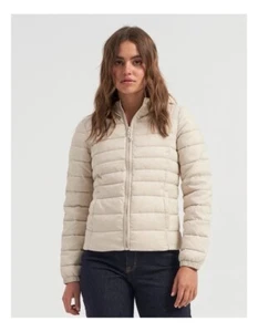 Only Tahoe Women’s Puffer Jacket Sz S Hood Beige Outdoors Comfort Hiking Casual - Bild 1 von 20
