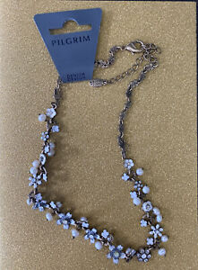 *PILGRIM* Danish Design White Flower Gold Chain Necklace - NWT