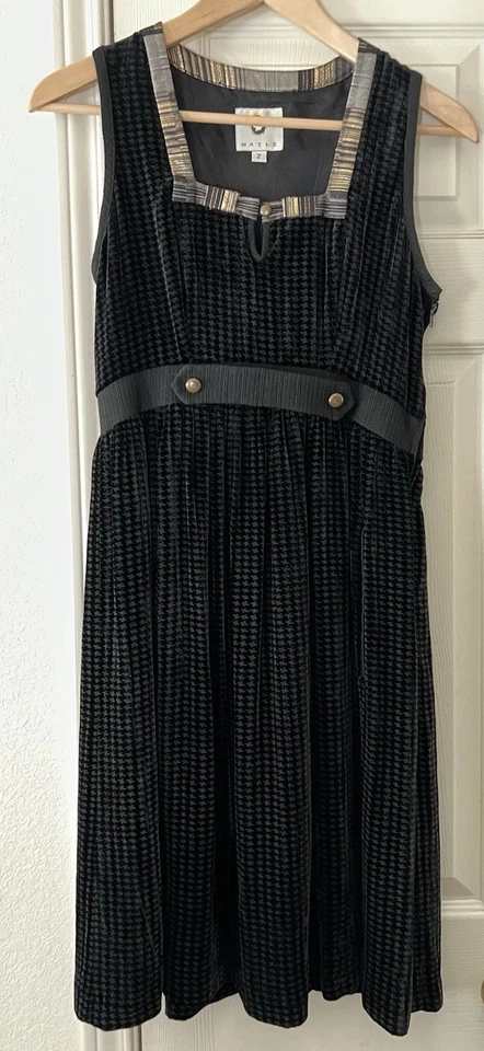 Vestido de pata de gallo de terciopelo Maison Mayle talla 2 Foto 1 de 4