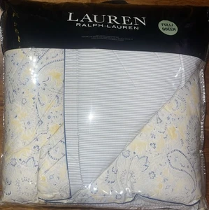RALPH LAUREN Marisa Provence blau gelb Paisley VOLL/QUEEN BETTDECKEN-SET 3P - Bild 1 von 9
