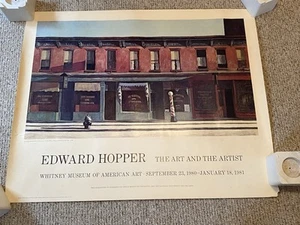 Edward Hopper. The Art And The Artist. Whitney Museum Of American,Vintage Poster - Imagen 1 de 12