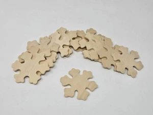 12 VTG Zims Unfinished Wood Snowflake Cut-Outs Craft Painting Christmas Ornament - Picture 1 of 3