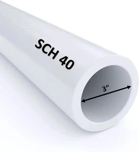 VENTRAL PVC Pipe Sch40 3 Inch (3.0) White Custom Length - Picture 1 of 6
