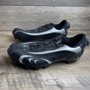 Lake MX170 Mens US 9 Wide Road Cycling Shoes Black Gray Leather Athletic Sneaker - Picture 1 of 9