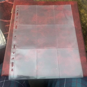 Plastic Pages for banknote album - Type 9for 9bank notes / cards x 5 sleeves - Picture 1 of 1