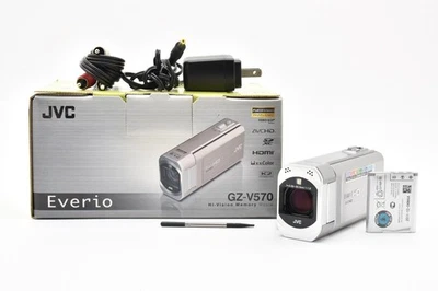 JVC KENWOOD Everio GZ-V570 FULL HD AVCHD Video Camera silver [NEAR MINT] Japan - Image 1 of 4