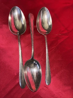 Vintage 3 Serving Spoons Gorham 8 1/2” 206 Grams Silver Plate - Image 1 of 4
