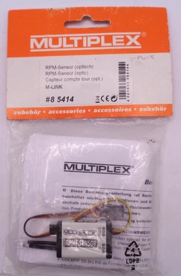 Multiplex RPM telemetry sensor (optical) MPX85414 New in pack with the manual - Image 1 of 3