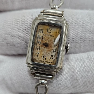 Vintage Hamilton Grade 997 Womens Wrist Watch 10kt Gold Filled Parts/Repair  - Image 1 of 4