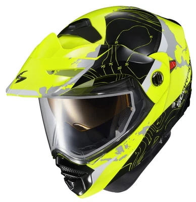 *FREE SHIPPING* SCORPION EXO-AT960 COLD WEATHER TOPOGRAPHIC HELMET DUAL - Image 1 of 4