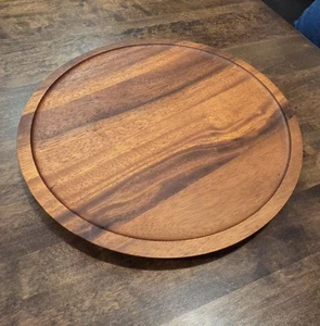 The Cellar Lazy Susan Acacia Wood Base - Serveware - 13" diameter - Picture 1 of 4