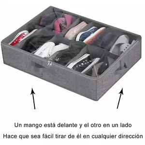 Under Bed Shoe Storage Organizer Drawer Foldable Fabric Container Box Closet - Picture 1 of 22